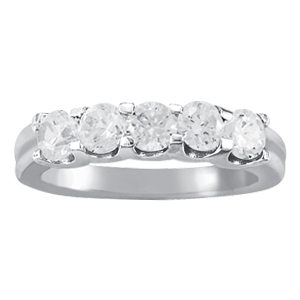 Multi-Diamond 14K Gold Wedding Ring