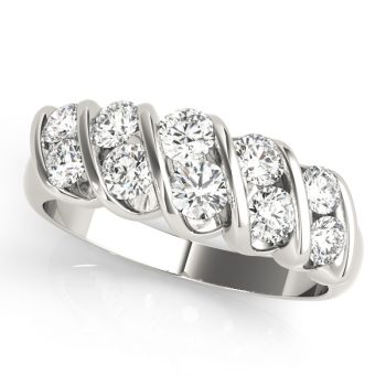 Round Diamond 14K Gold Wedding Ring