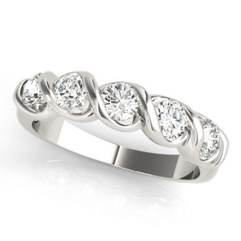 Multi-Diamond Gold Wedding Ring