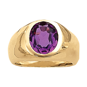 Mens Oval Diamond Fashion Ring