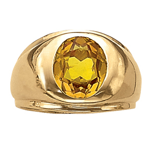 Mens Oval Diamond Fashion Ring