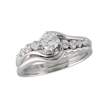14KT Gold Two-Piece Wedding Set