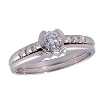 14KT Gold Two-Piece Wedding Set
