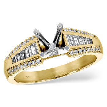 14KT Gold Semi-Mount Engagement Ring
