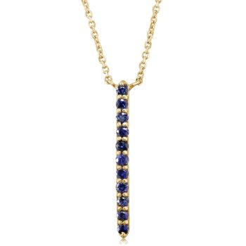 14K Yellow Gold Sapphire Neckpiece