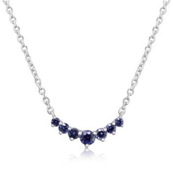14K White Gold Sapphire Neckpiece