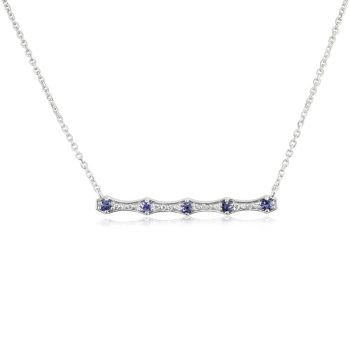 14K White Gold Sapphire/Diamond Neckpiece