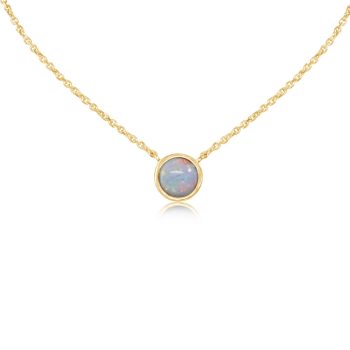 14K Yellow Gold Australian Opal Neckpiece