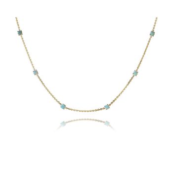 14K Yellow Gold Australian Opal Neckpiece