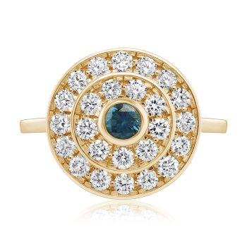 14K Yellow Gold Montana Sapphire Ring