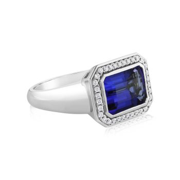 Platinum Tanzanite/Diamond Ring
