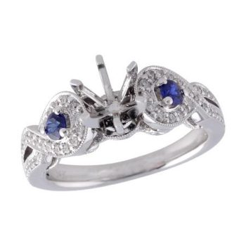 14KT Gold Semi-Mount Engagement Ring