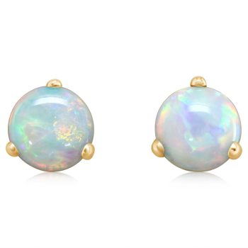 14K Yellow Gold Australian Opal Martini Earrings