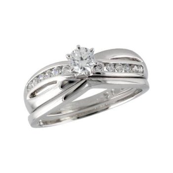 14KT Gold Two-Piece Wedding Set