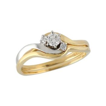14KT Gold Two-Piece Wedding Set