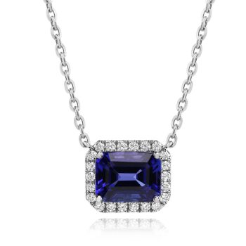 Platinum Tanzanite/Diamond Neckpiece