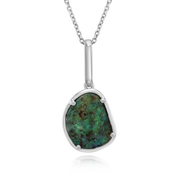 Sterling Silver Australian Boulder Opal Pendant
