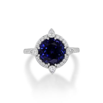 Platinum Tanzanite/Diamond Ring