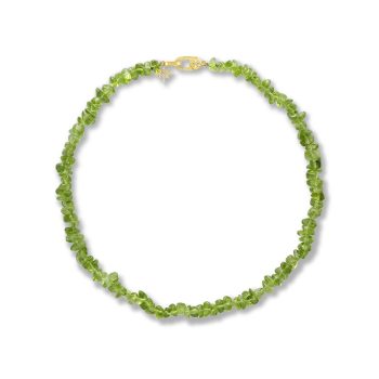 14K Yellow Gold Peridot/Diamond Neckpiece