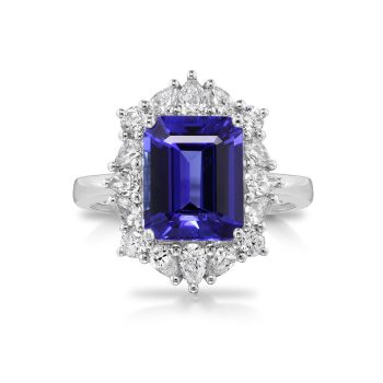 Platinum Tanzanite/Diamond Ring