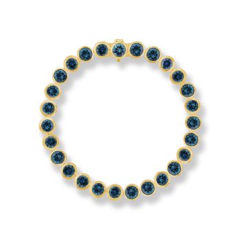 14K Yellow Gold Montana Sapphire Bracelet