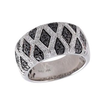 14KT Gold Ladies Black Diamond Wedding Ring