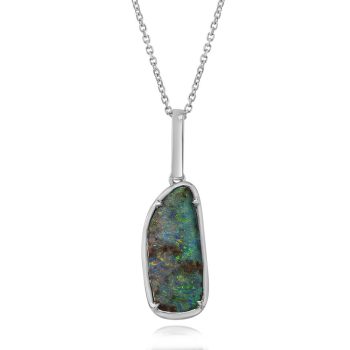 Sterling Silver Australian Boulder Opal Pendant