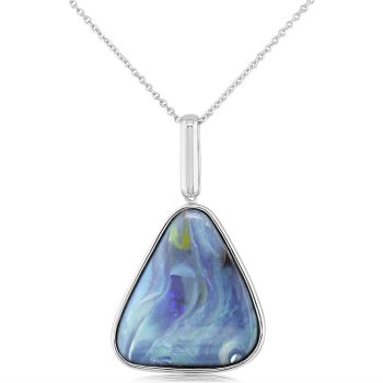 Sterling Silver Australian Boulder Opal Pendant