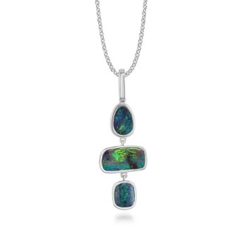 Sterling Silver Australian Boulder Opal Pendant
