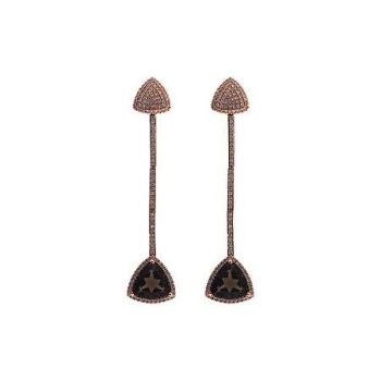 14KT Gold Smoky Quartz Earrings