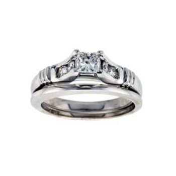14KT Gold Two-Piece Diamond Wedding Set