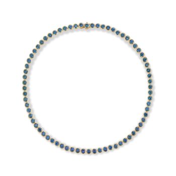 14K Yellow Gold Montana Sapphire Neckpiece
