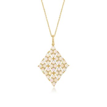14K Yellow Gold Australian Opal Pendant